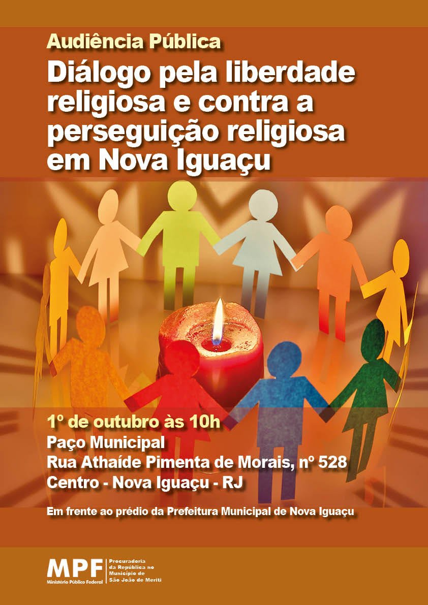 Ministério Público Federal vai promover audiência pública sobre liberdade religiosa em Nova Iguaçu