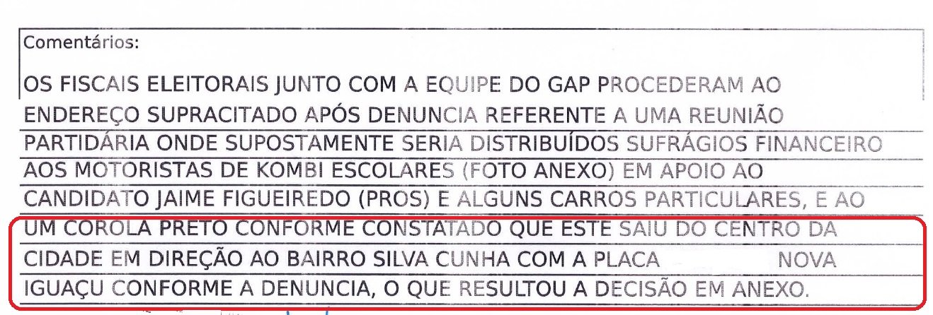 Carro preto com placa de Nova Iguaçu desperta atenção na  eleição suplementar de Silva Jardim