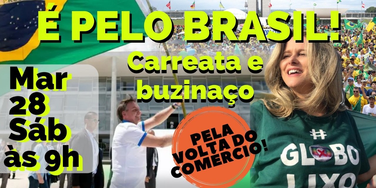 Nova Iguaçu: manifestação por abertura do comércio apesar do risco de contaminação pelo coronavírus tem cara de pré-campanha eleitoral
