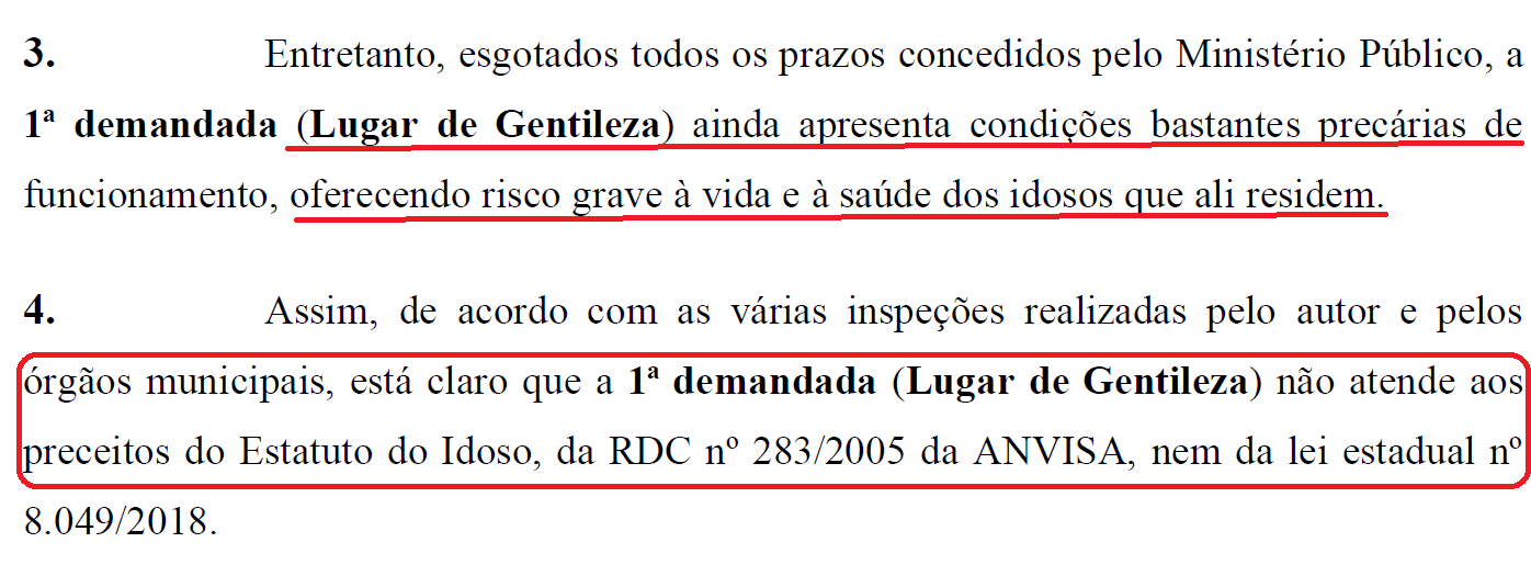 Justiça interdita abrigo irregular em Mangaratiba: “Lugar de Gentileza” oferecia risco à vida e à saúde dos idosos, aponta Promotoria