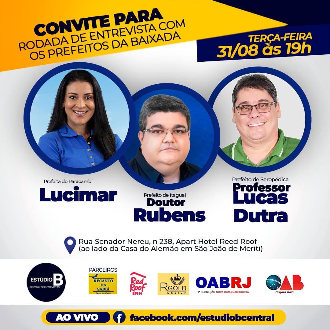 Estúdio B realiza série de entrevistas com os 13 prefeitos da Baixada