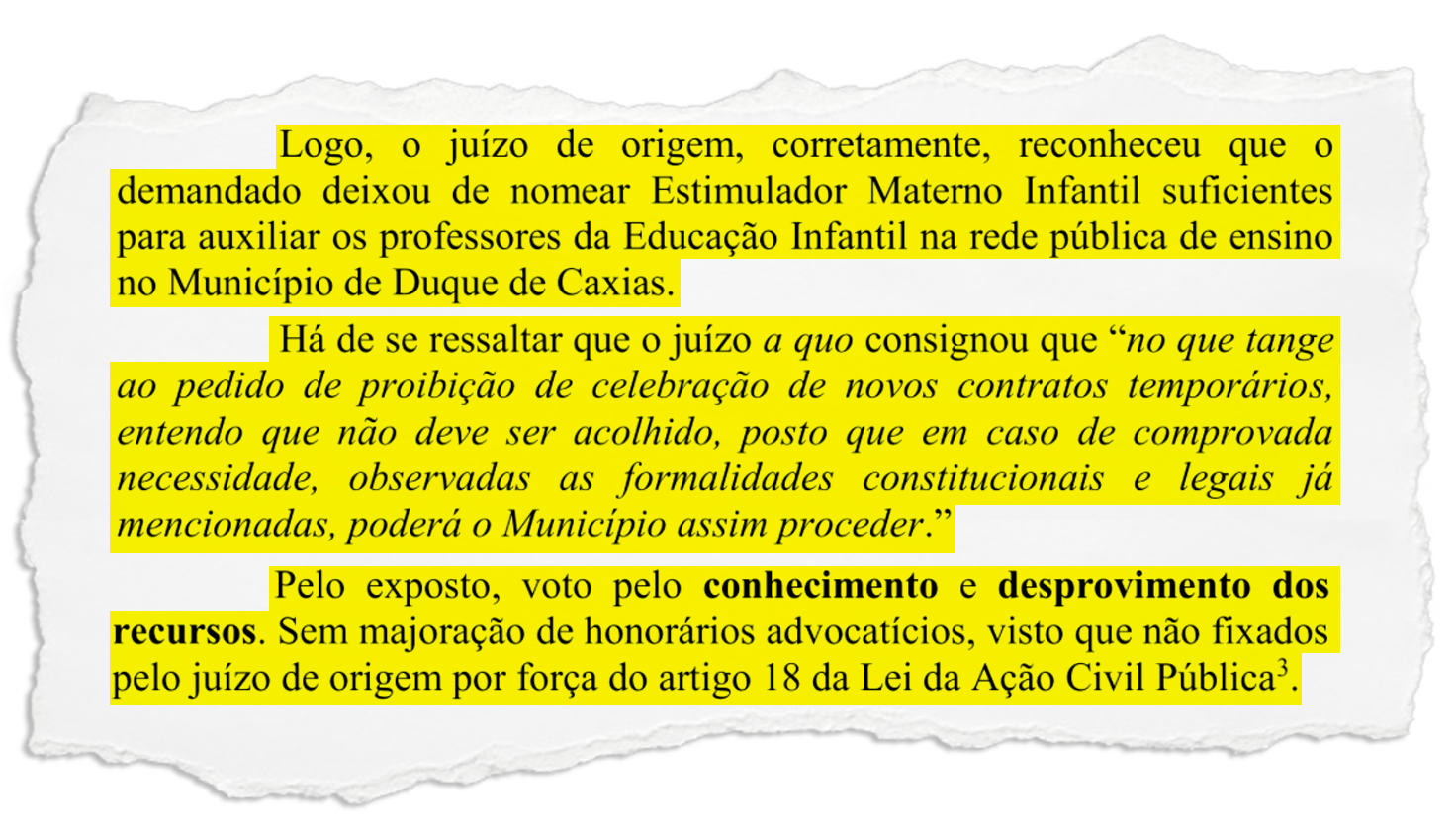 Tribunal de Justiça confirma vitória de aprovados em concurso público realizado pela Prefeitura de Caxias em 2015