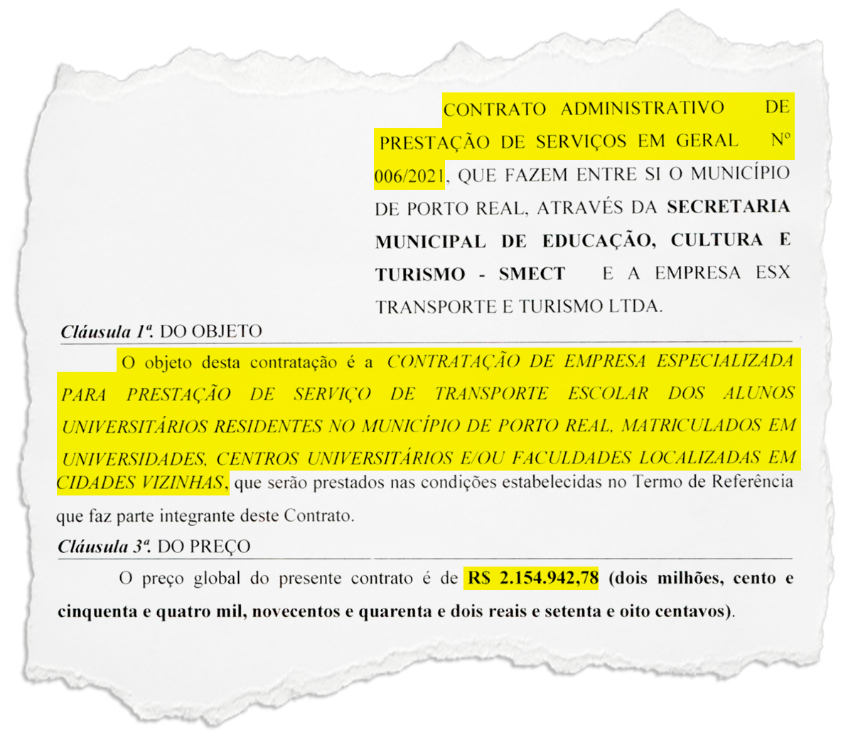 Transporte de alunos é um bom negócio em Porto Real: Contratos feitos pela Prefeitura somam mais de R$ 7,7 milhões