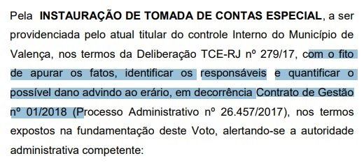 TCE determina tomada de contas especial para apurar contratação de OS