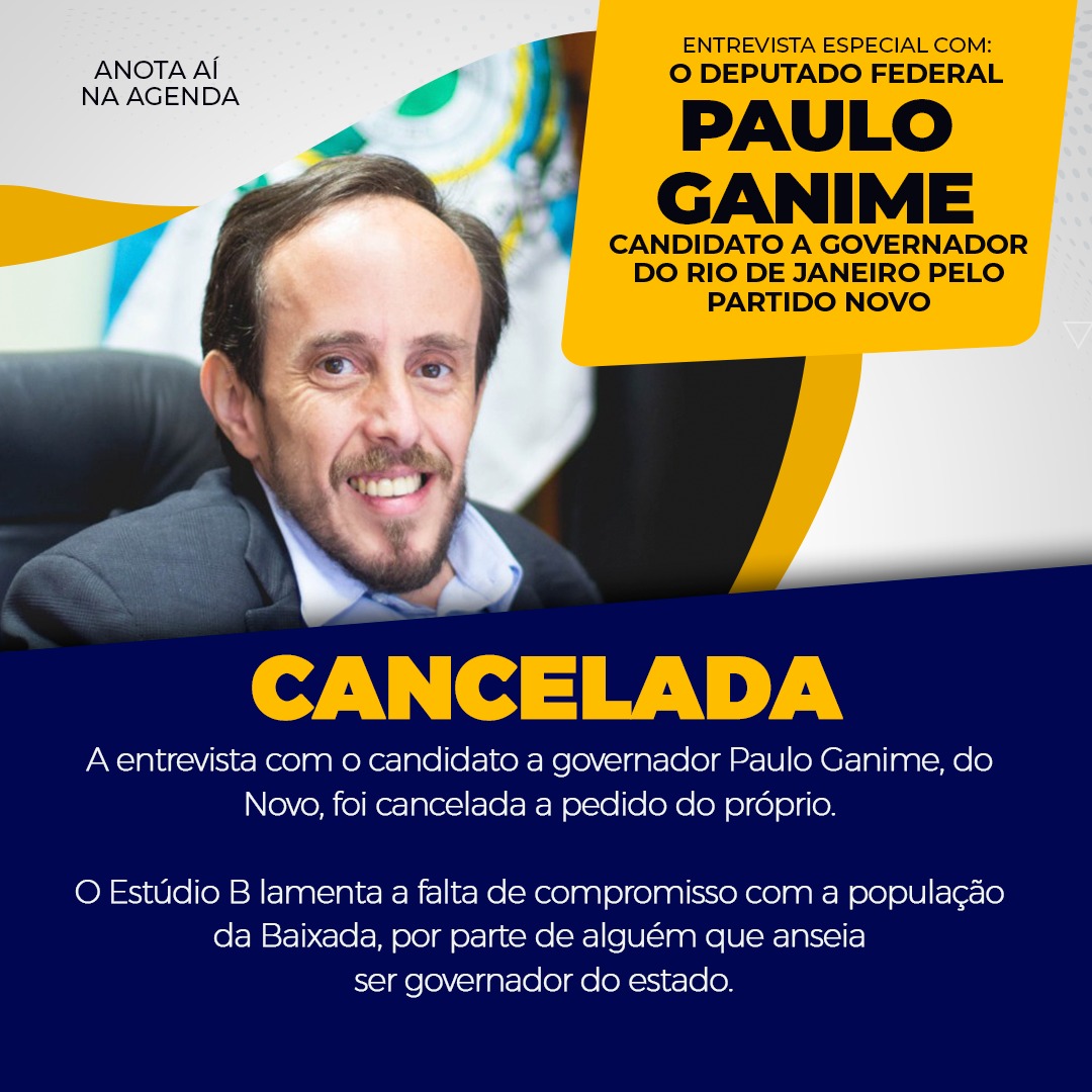 Ganime começa a campanha esnobando os cerca de três milhões de eleitores da Baixada Fluminense