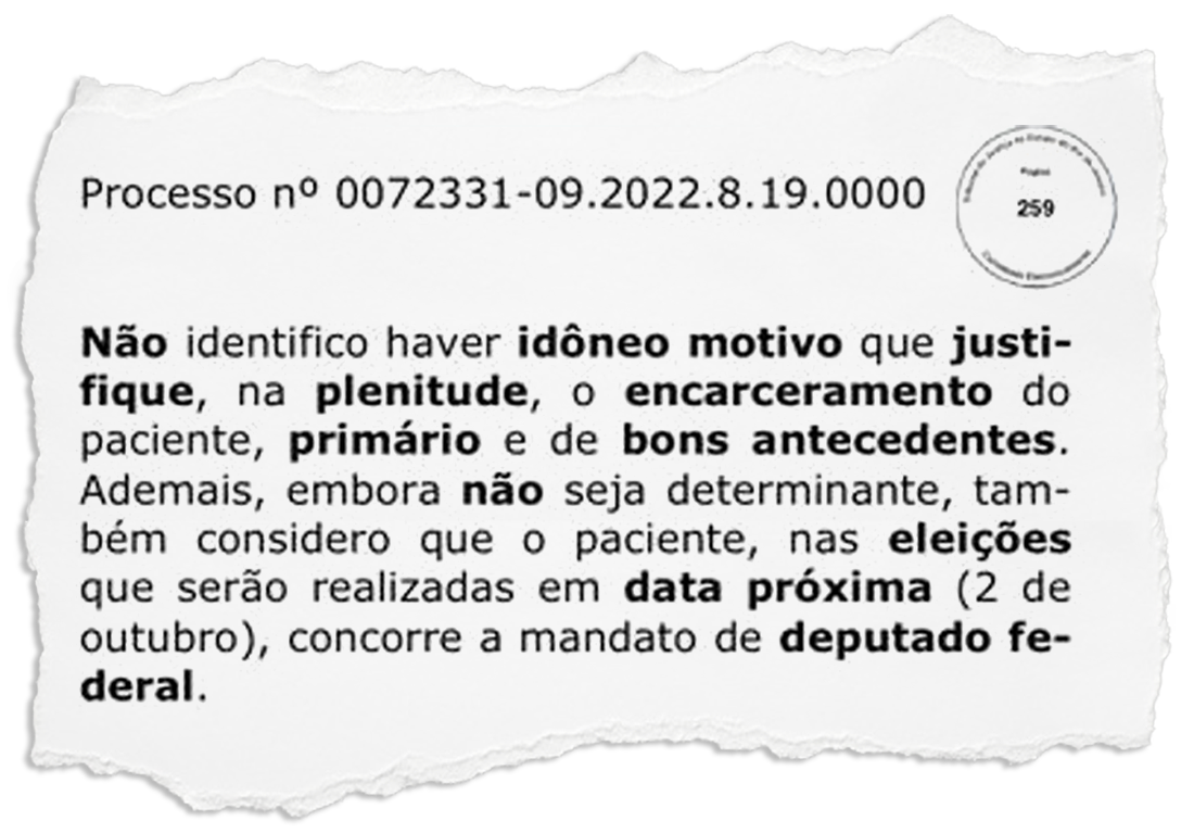 TJ manda soltar Jacaré que já tem um evento de campanha marcado