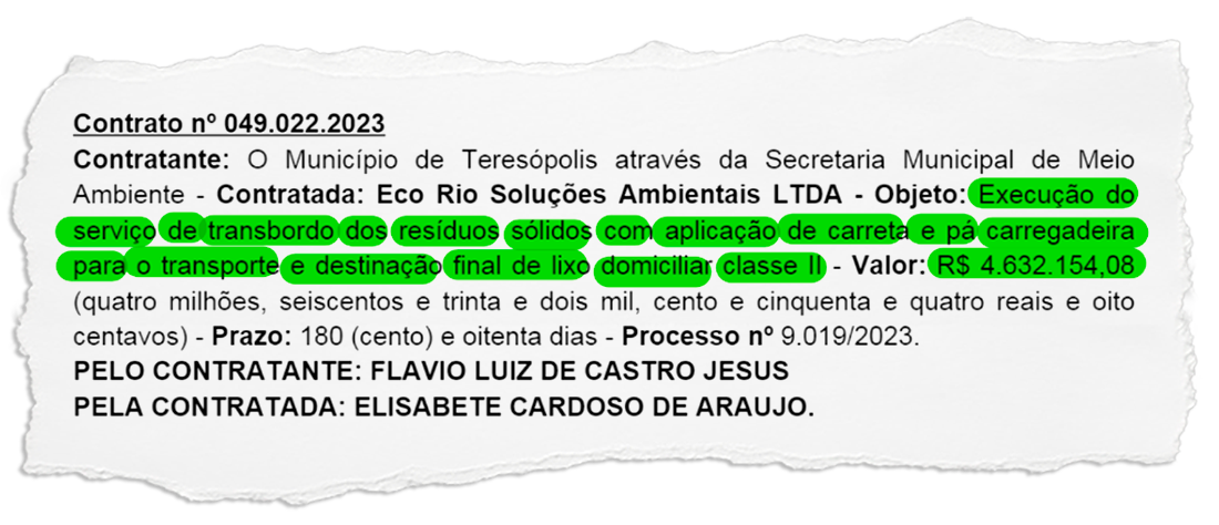 Teresópolis: Emergencial para operação de transbordo do lixo é questionada e pode resultar em representação ao MP